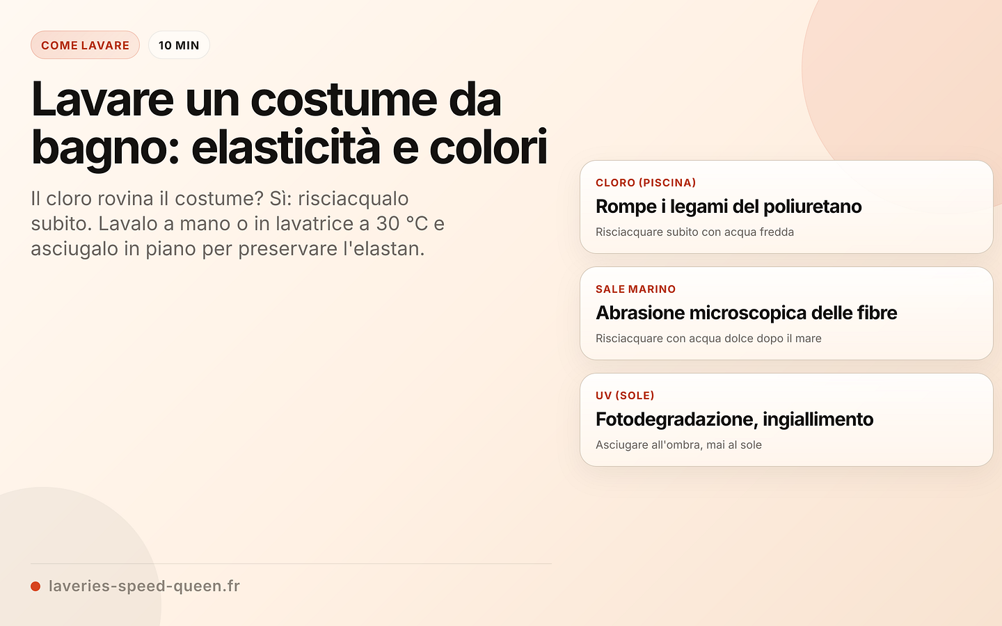 I 3 nemici dell'elastan del costume