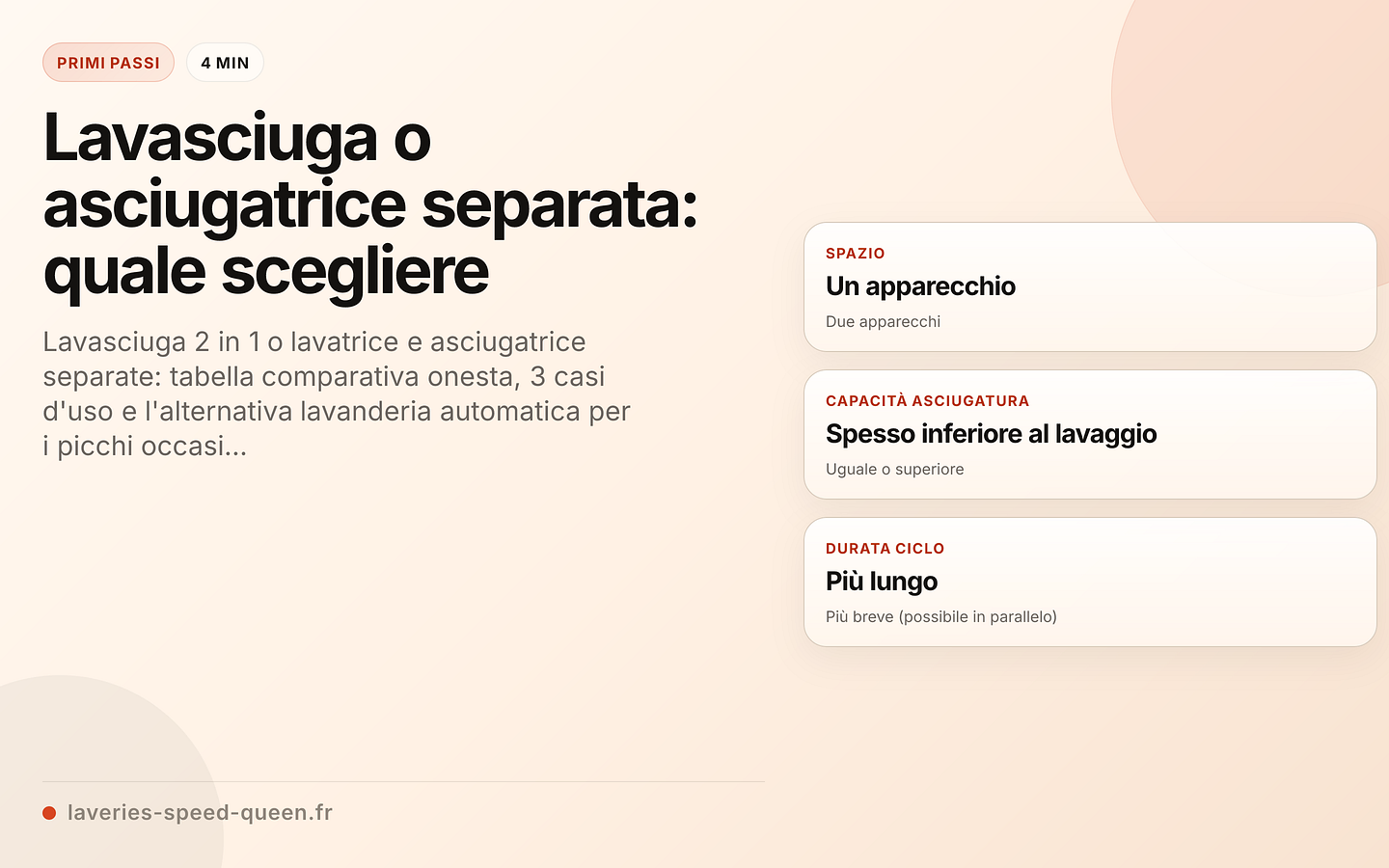Confronto tra lavasciuga 2 in 1 e asciugatrice separata