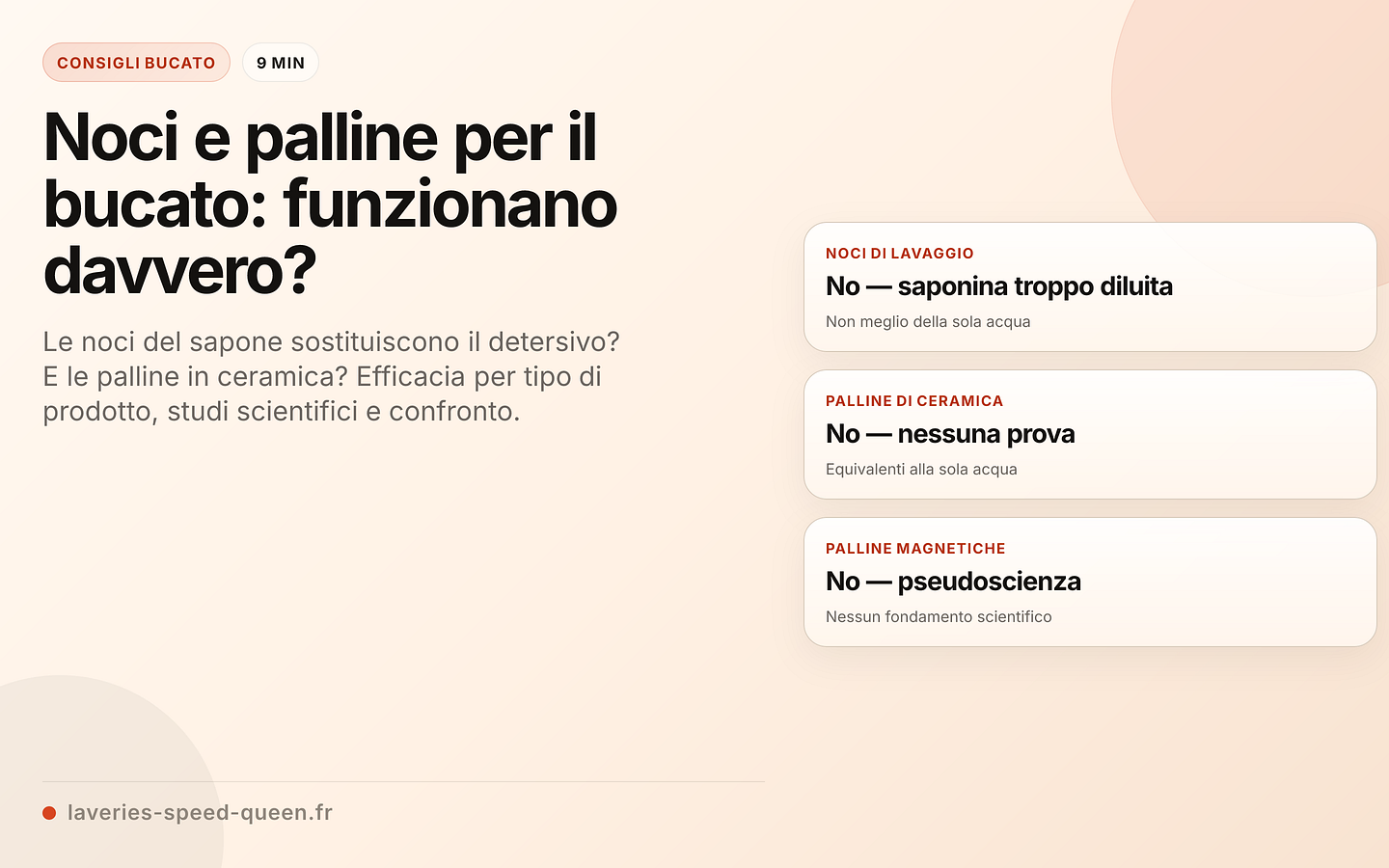 Alternative al detersivo: il verdetto