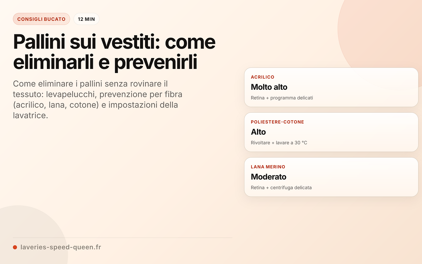 Pallini: rischio per tipo di fibra