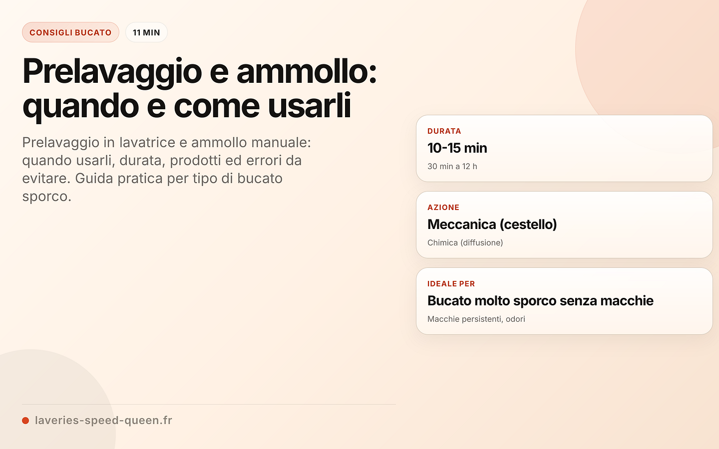 Prelavaggio e ammollo: quando usare ciascun metodo