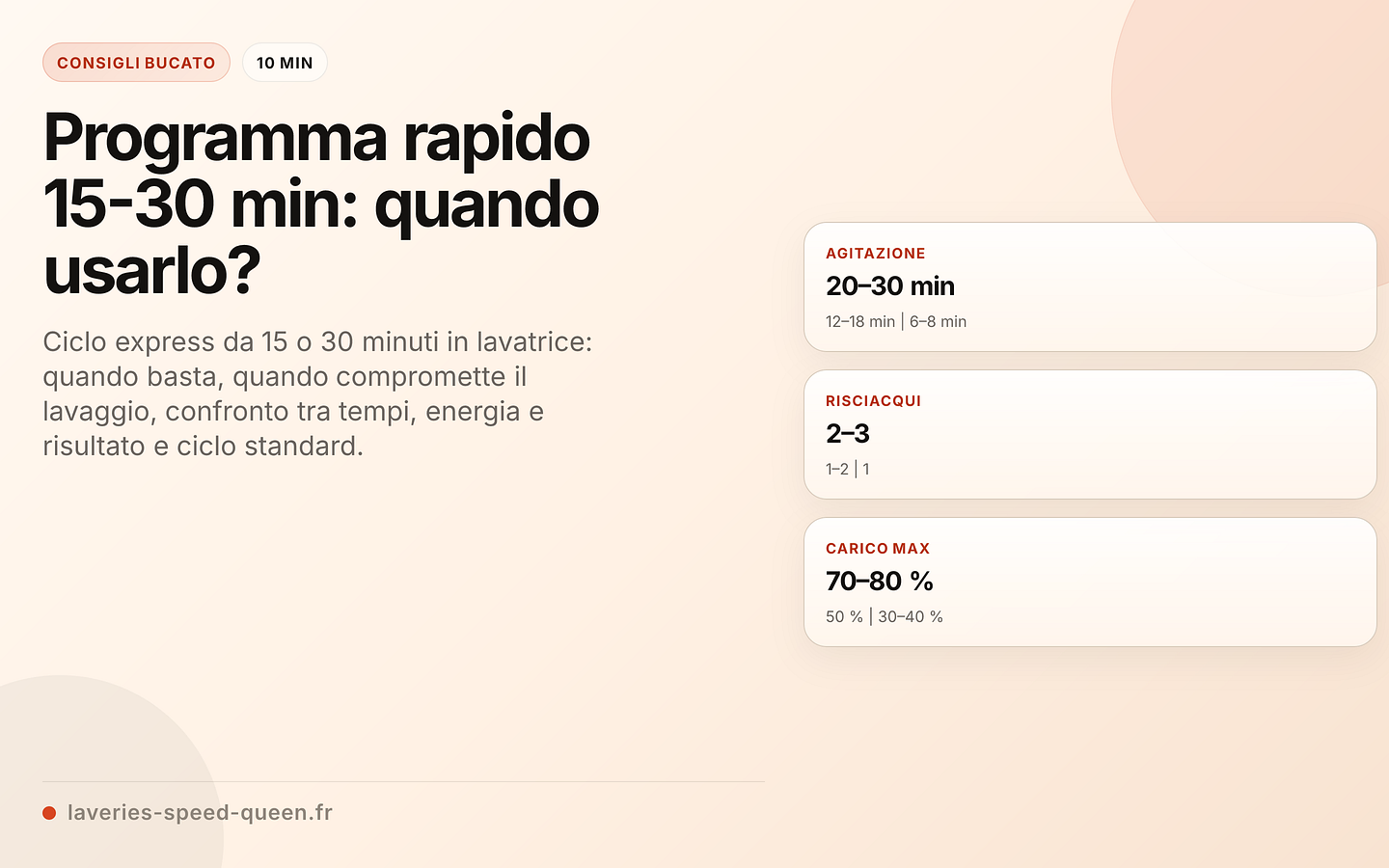 Programma rapido vs standard: confronto