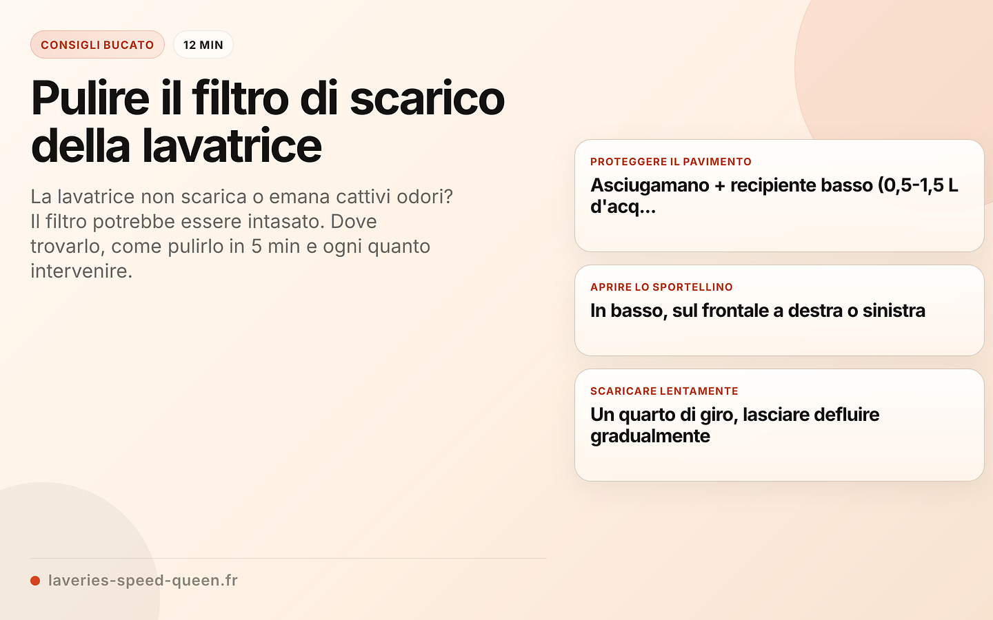 Pulizia del filtro di scarico