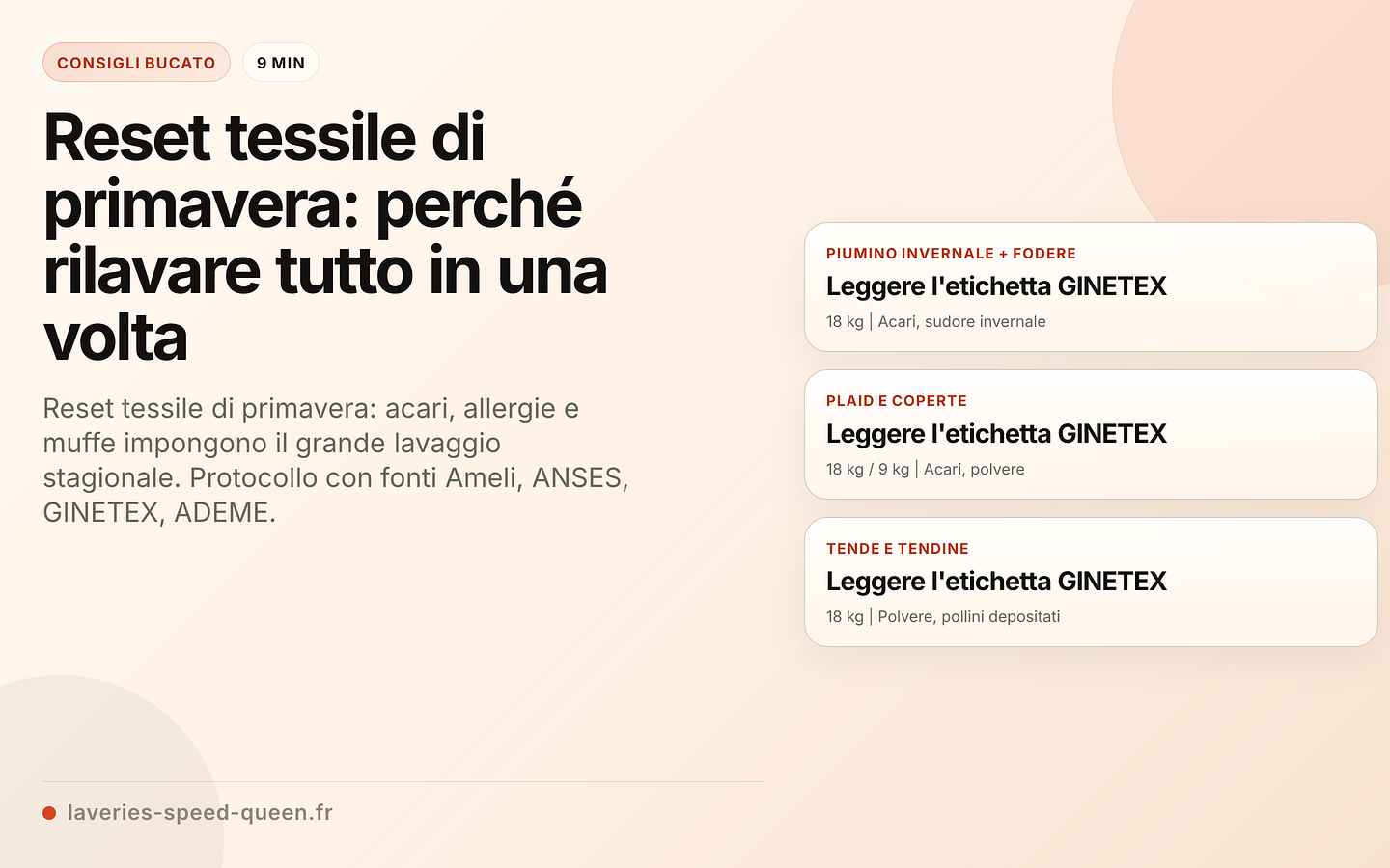 Reset tessile di primavera: piumino, tende, plaid e giacca imbottita prima del lavaggio stagionale