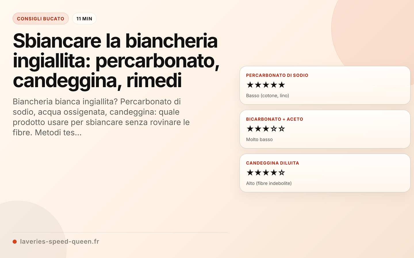 Sbiancare la biancheria ingiallita: percarbonato, candeggina, rimedi