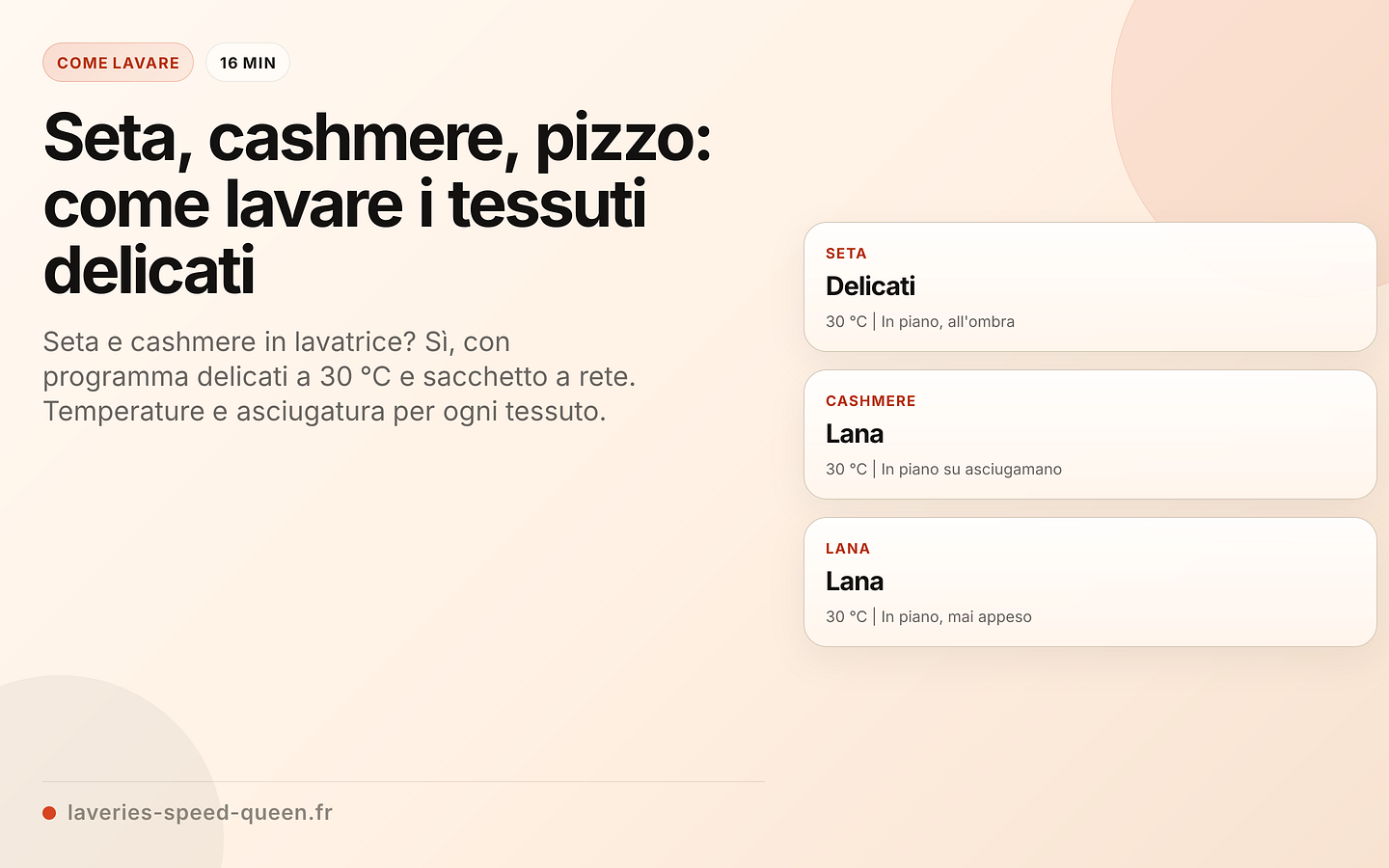 Seta, cashmere, pizzo: come lavare i tessuti delicati