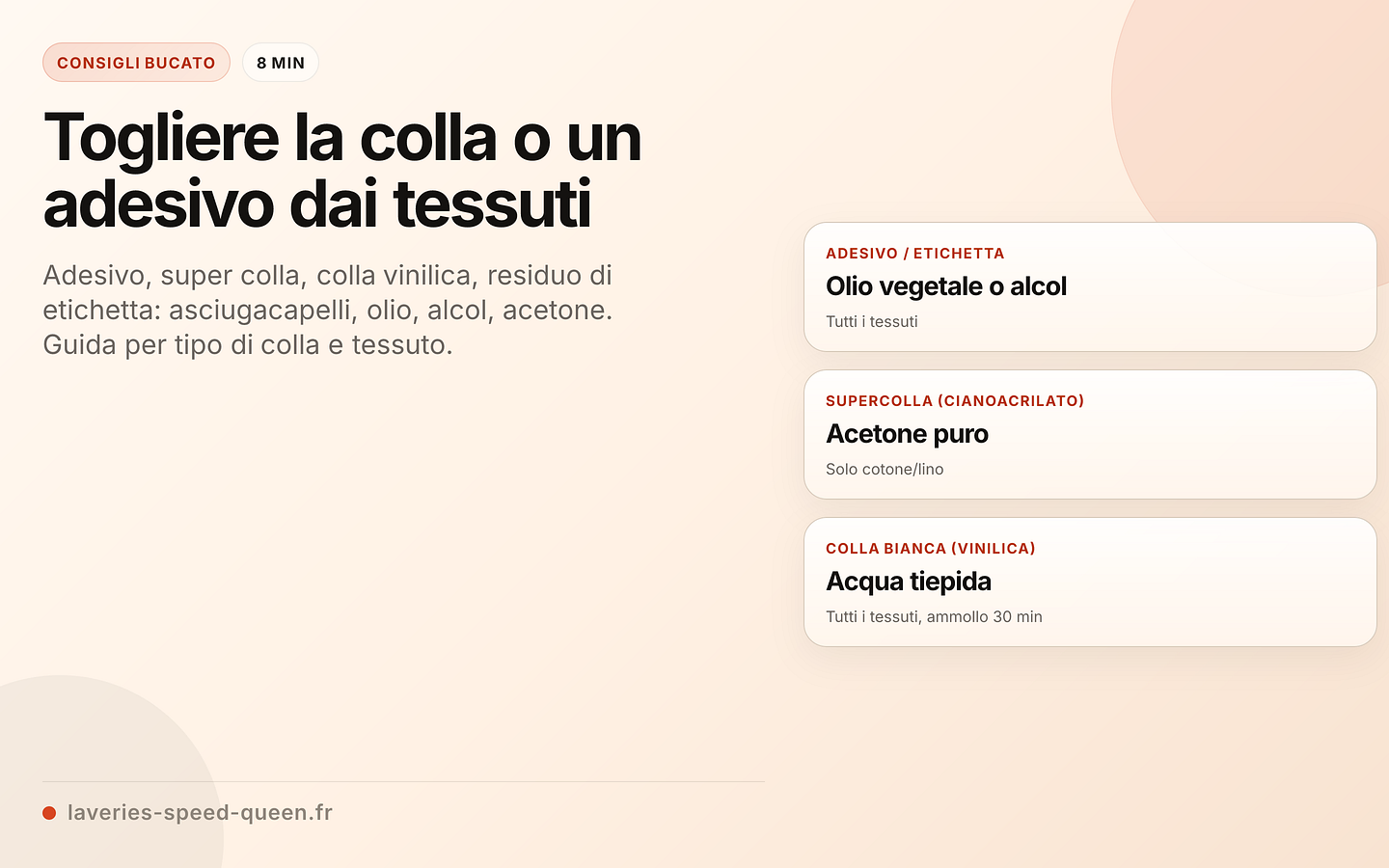 Solvente adatto per ogni tipo di colla
