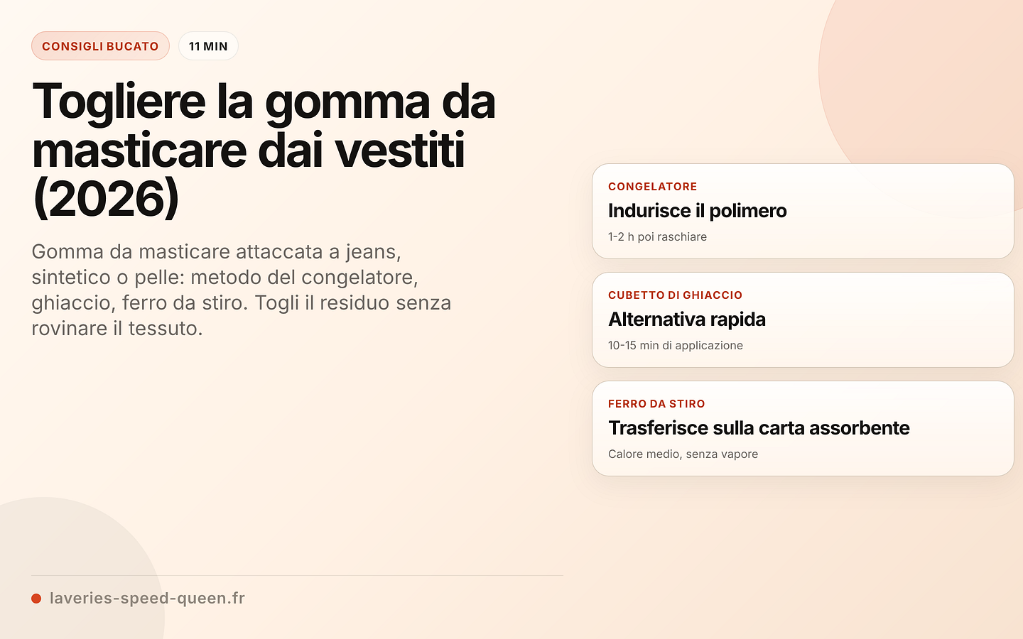 Metodi per togliere la gomma da masticare
