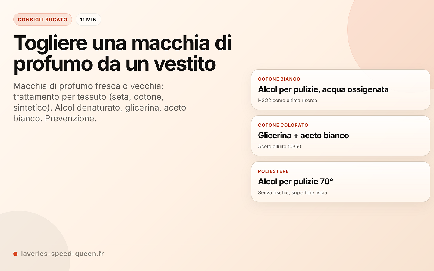 Smacchiatura del profumo per tessuto