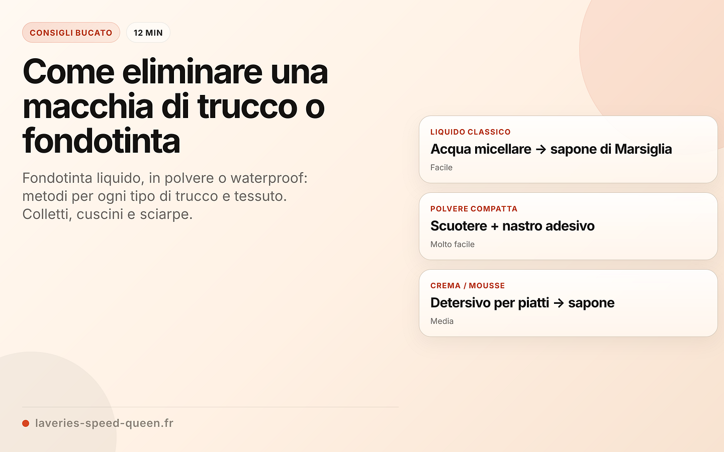 Fondotinta: difficoltà di rimozione per tipo