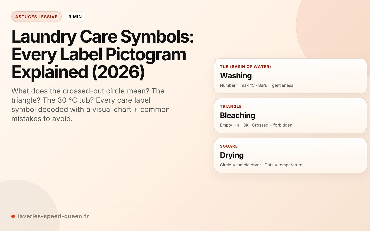 Laundry Care Symbols: Every Label Pictogram Explained (2026)