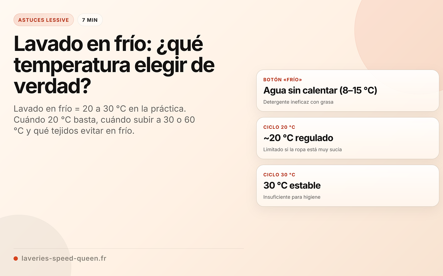 Lavado en frío: ¿qué temperatura elegir de verdad?