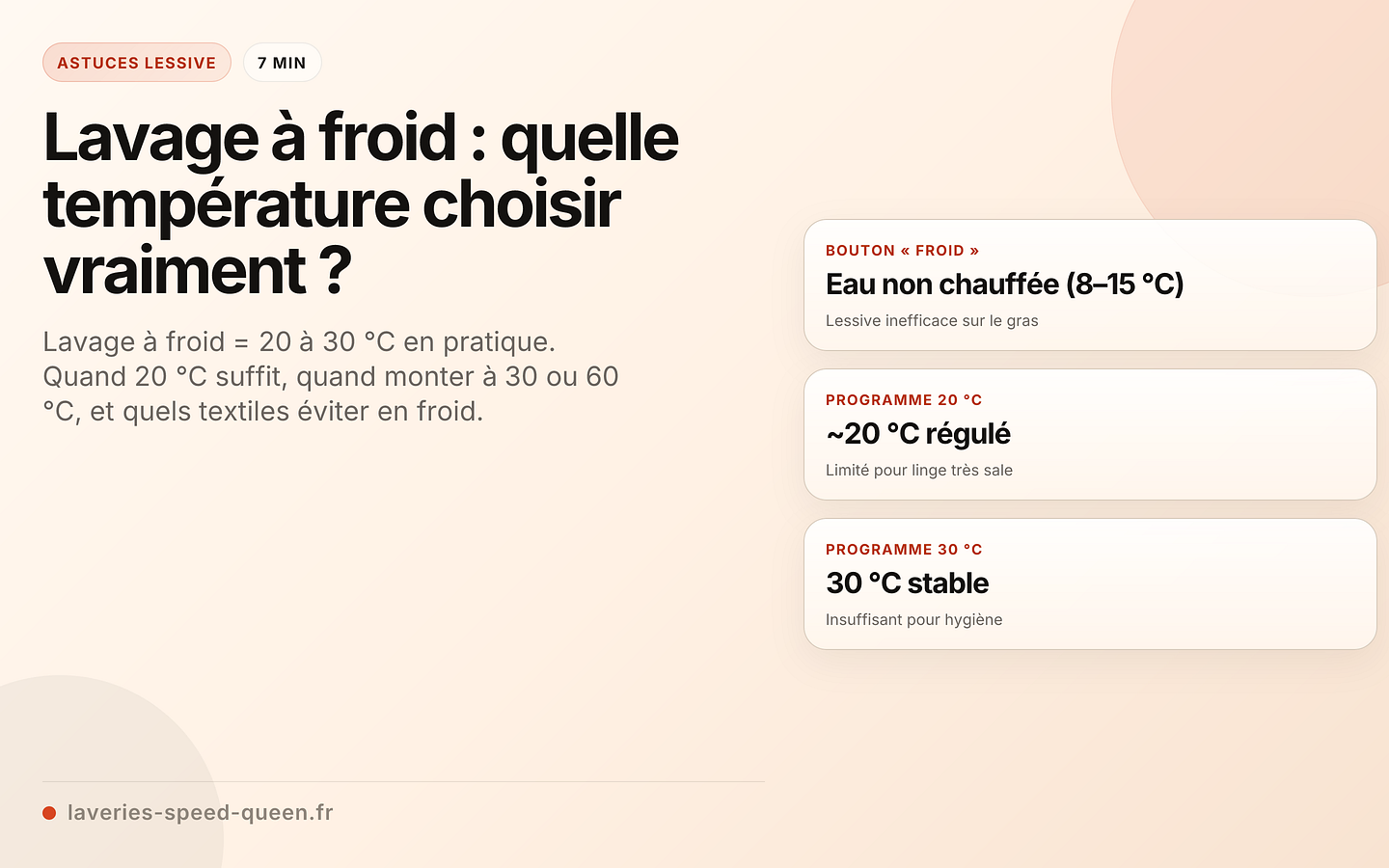 Lavage à froid : quelle température choisir vraiment ?
