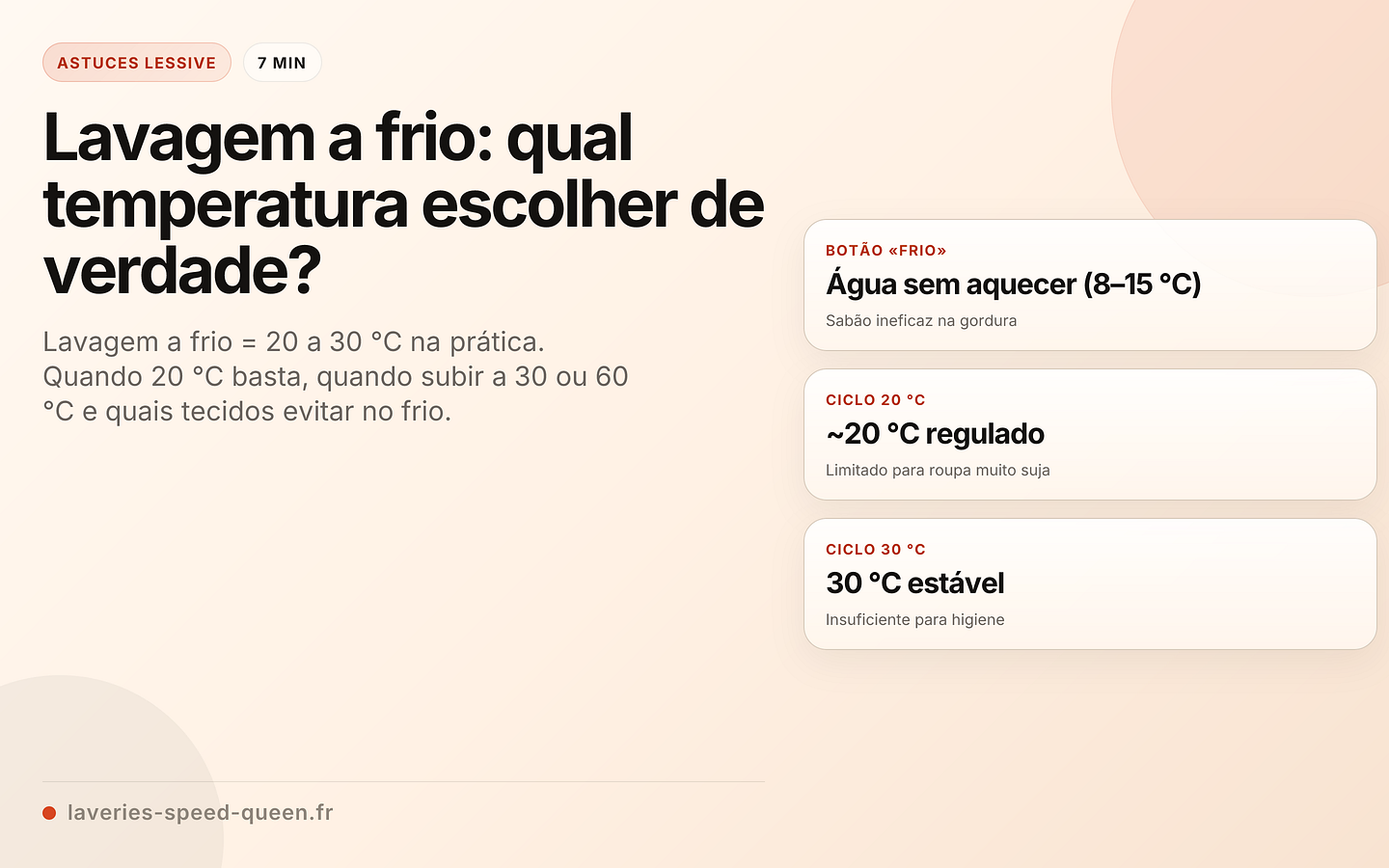 Lavagem a frio: qual temperatura escolher de verdade?