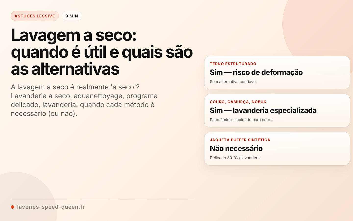 Lavagem a seco: quando é útil e quais são as alternativas