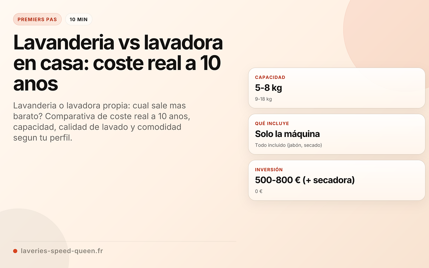 Lavanderia vs lavadora en casa: coste real a 10 anos