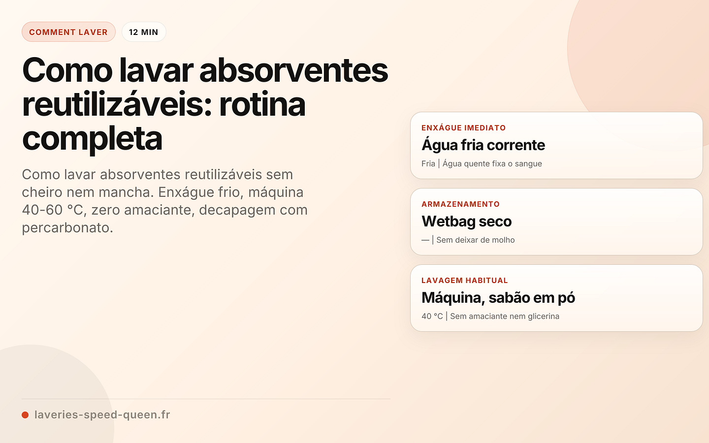 Como lavar absorventes reutilizáveis: rotina completa