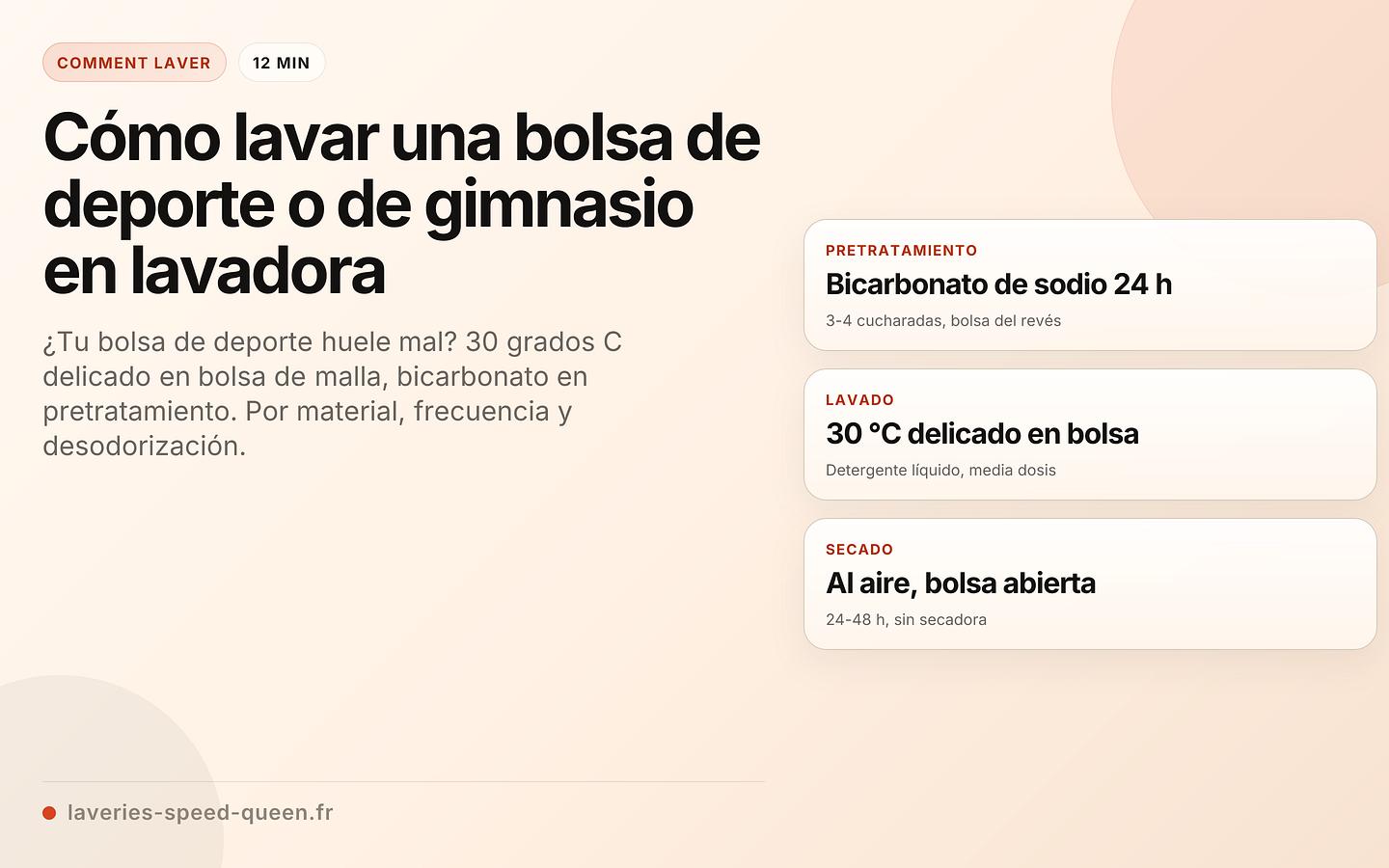 Cómo lavar una bolsa de deporte o de gimnasio en lavadora