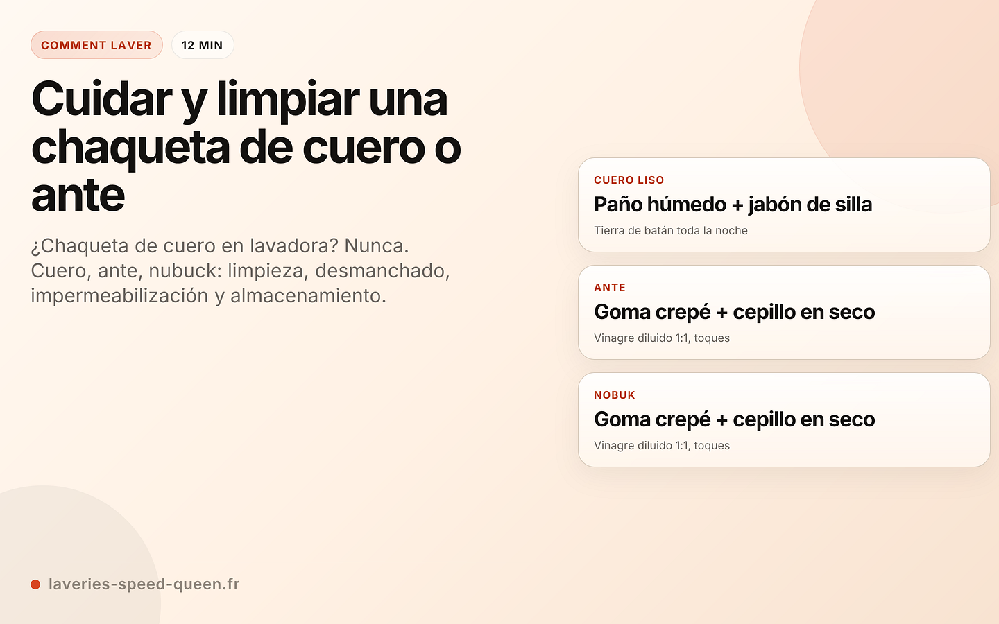 Cuidar y limpiar una chaqueta de cuero o ante
