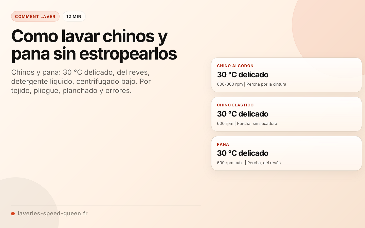 Como lavar chinos y pana sin estropearlos
