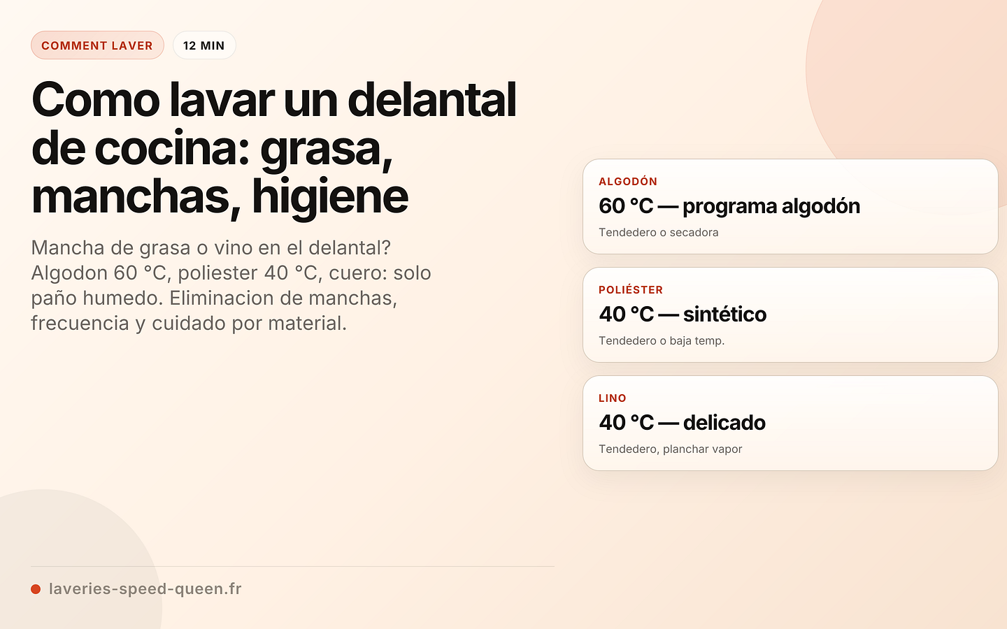 Como lavar un delantal de cocina: grasa, manchas, higiene
