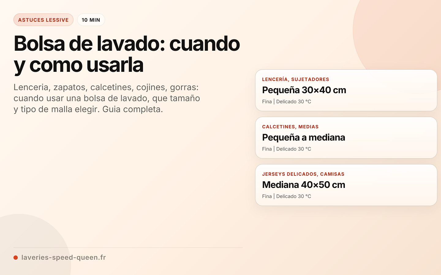 Bolsa de lavado: cuando y como usarla