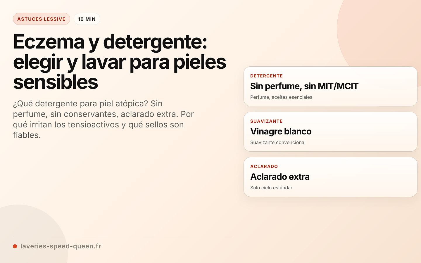 Eczema y detergente: elegir y lavar para pieles sensibles