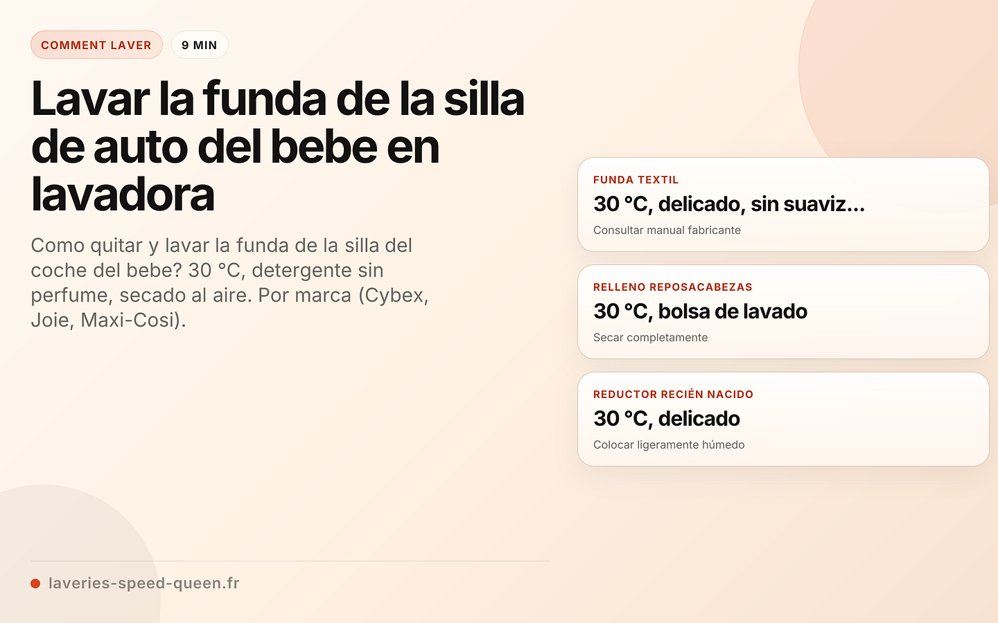 Lavar la funda de la silla de auto del bebe en lavadora