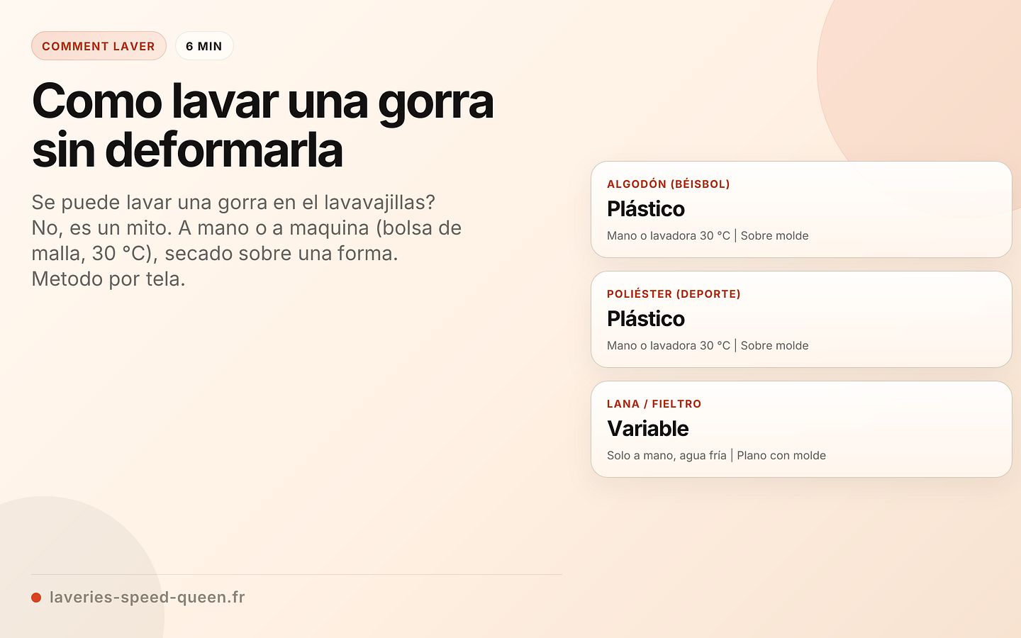 Como lavar una gorra sin deformarla