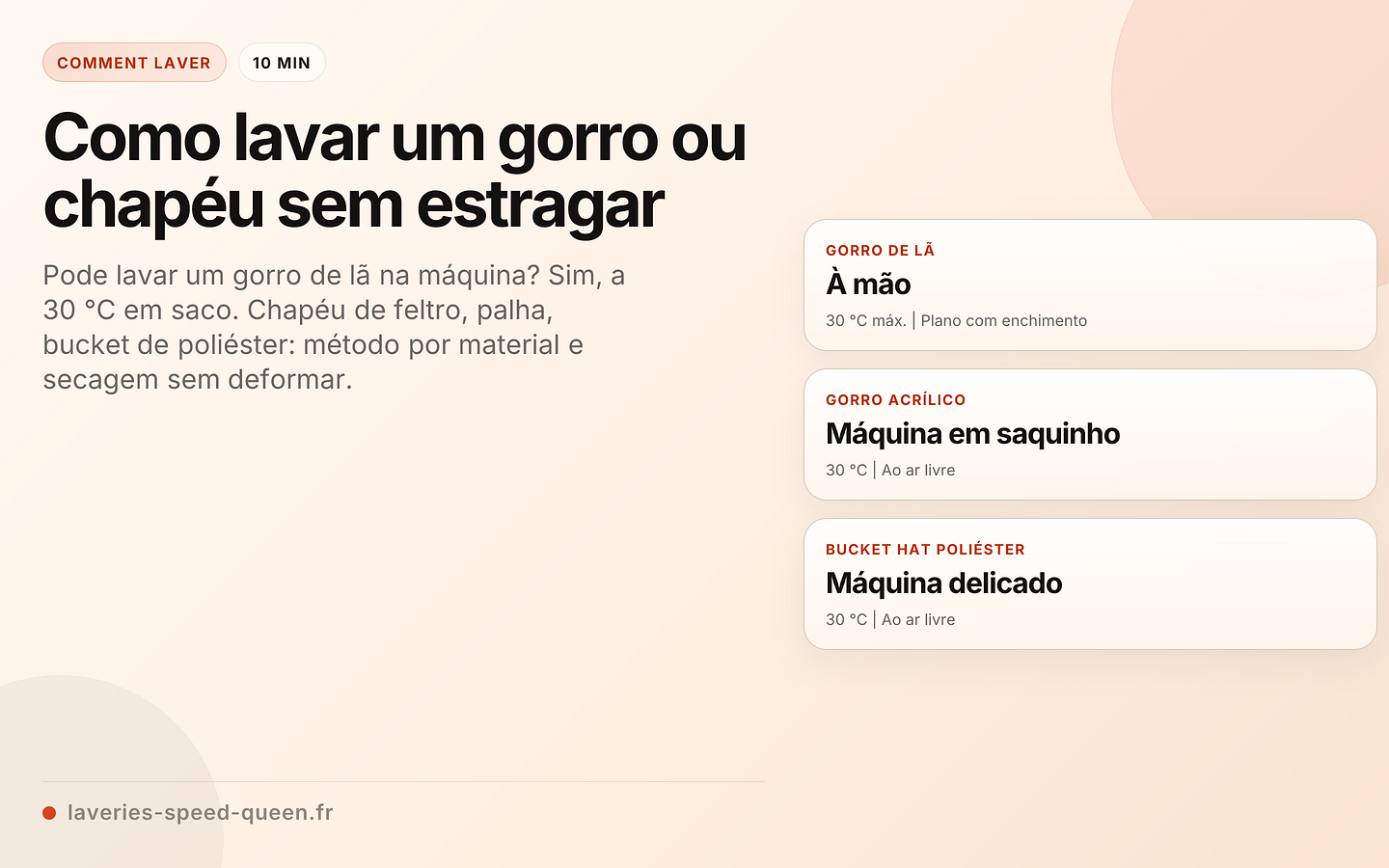 Como lavar um gorro ou chapéu sem estragar