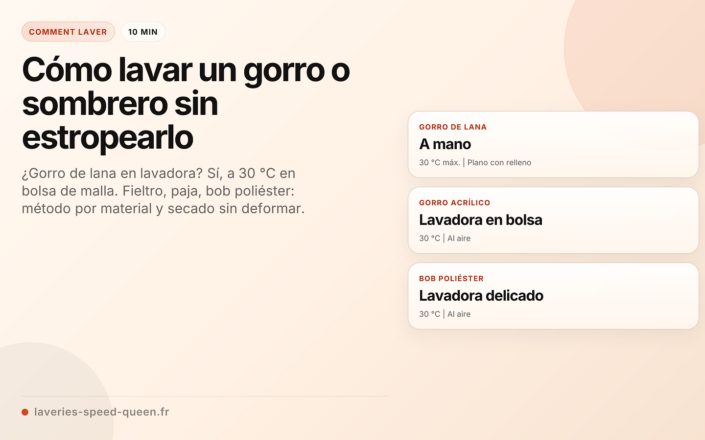 Cómo lavar un gorro o sombrero sin estropearlo