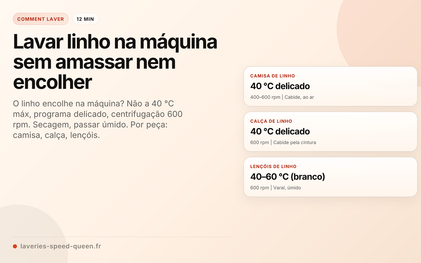 Lavar linho na máquina sem amassar nem encolher