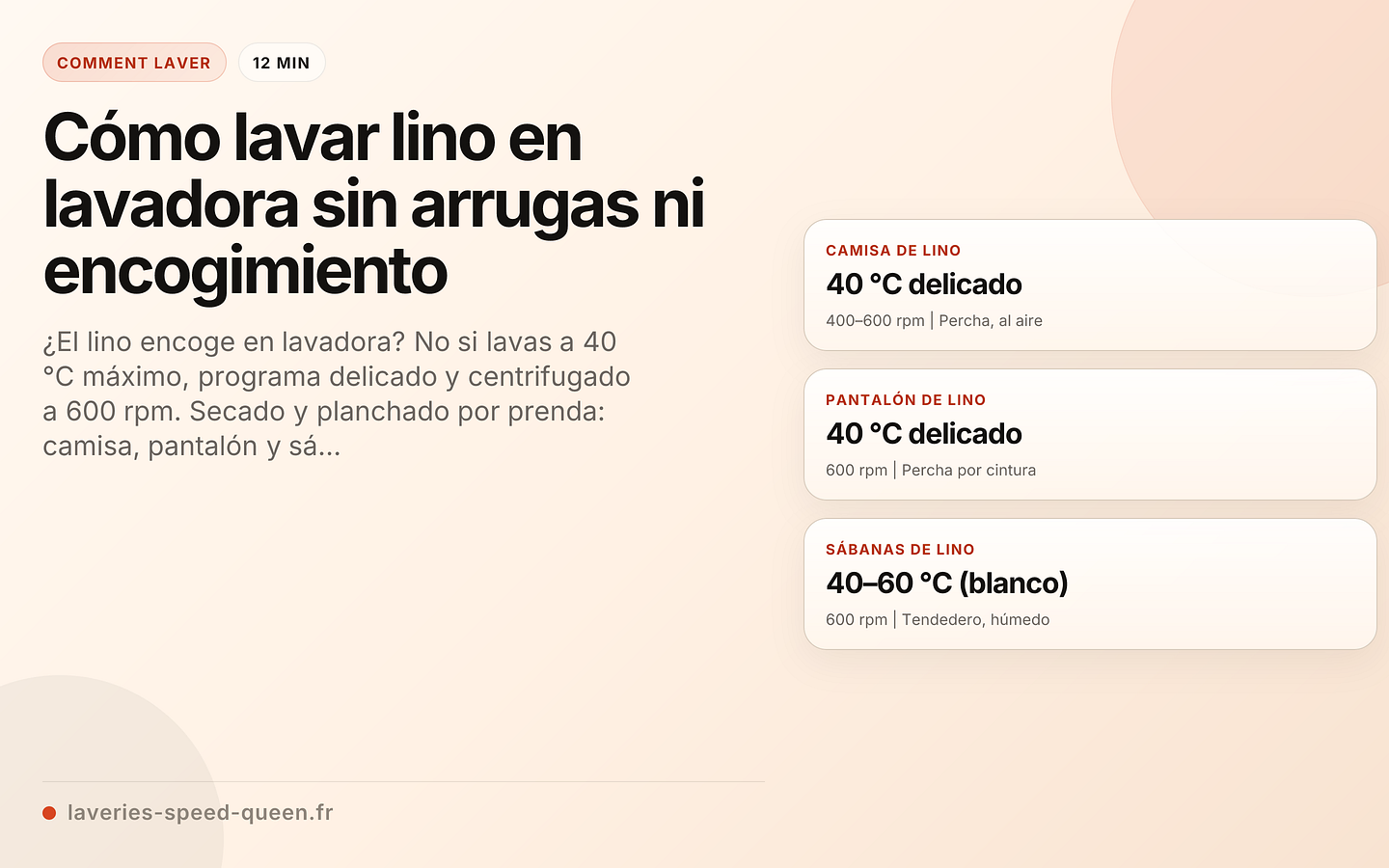 Cómo lavar lino en lavadora sin arrugas ni encogimiento