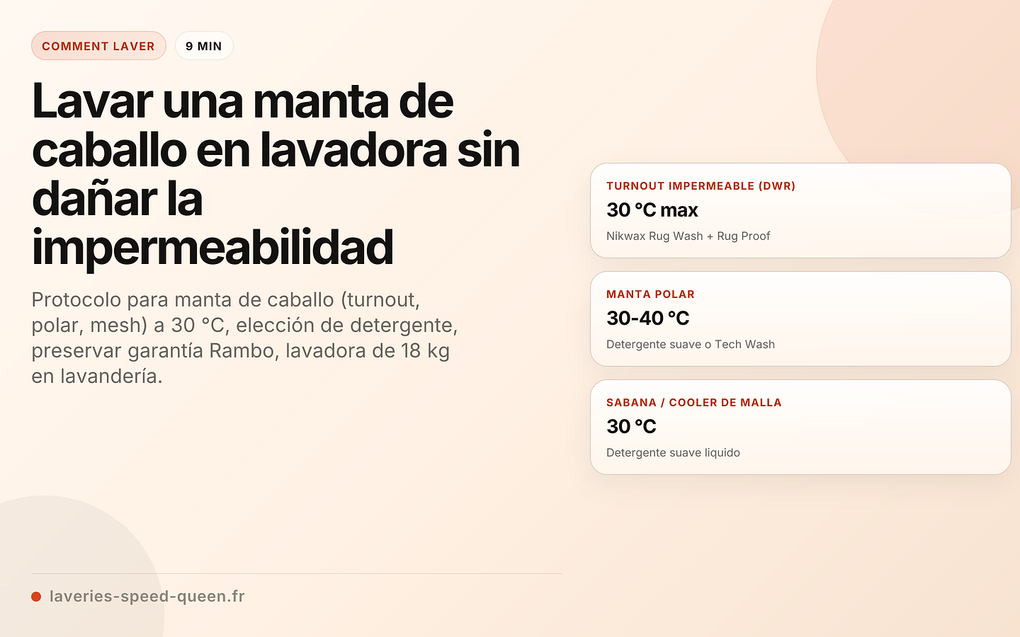 Lavar una manta de caballo en lavadora sin dañar la impermeabilidad