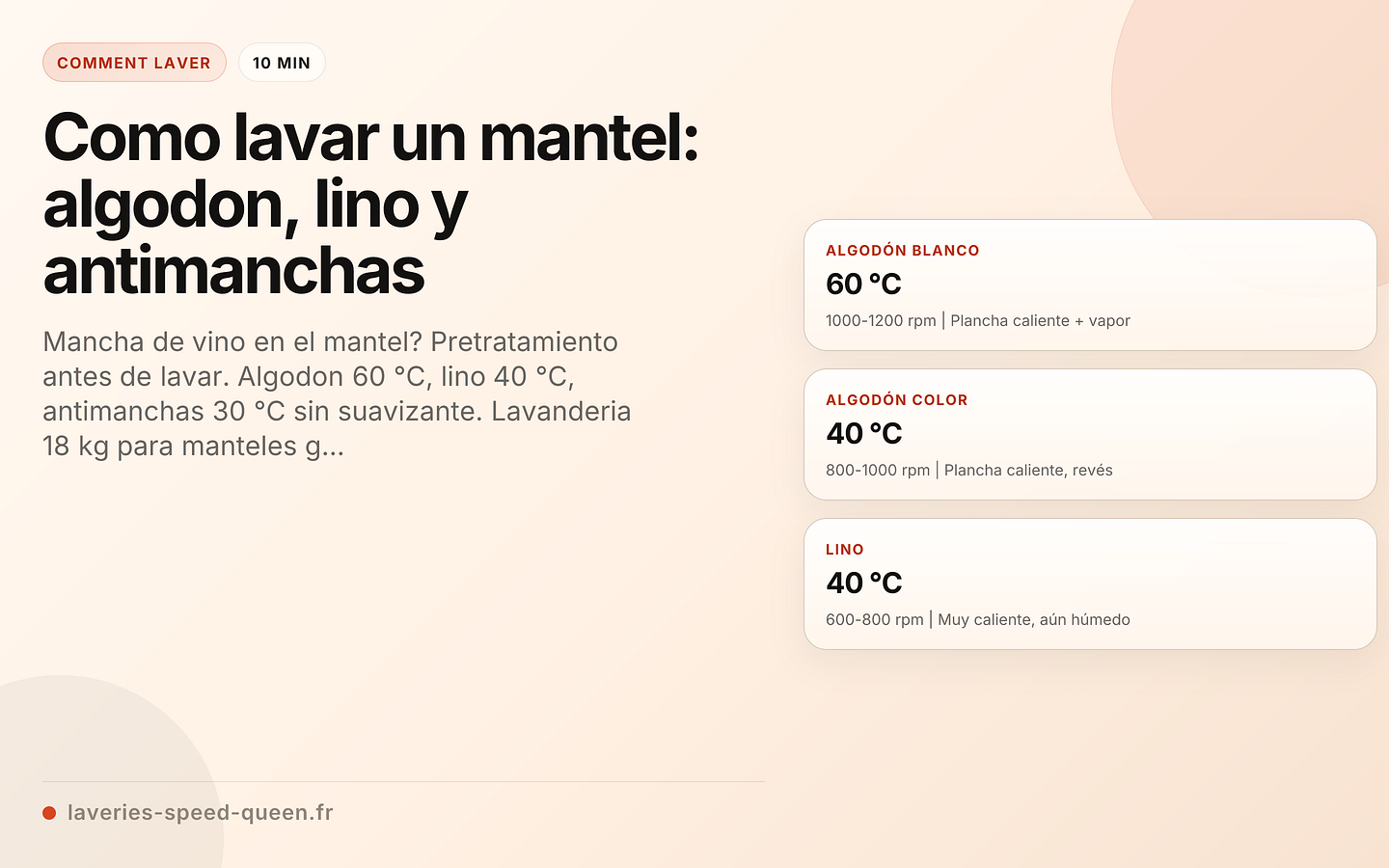 Como lavar un mantel: algodon, lino y antimanchas