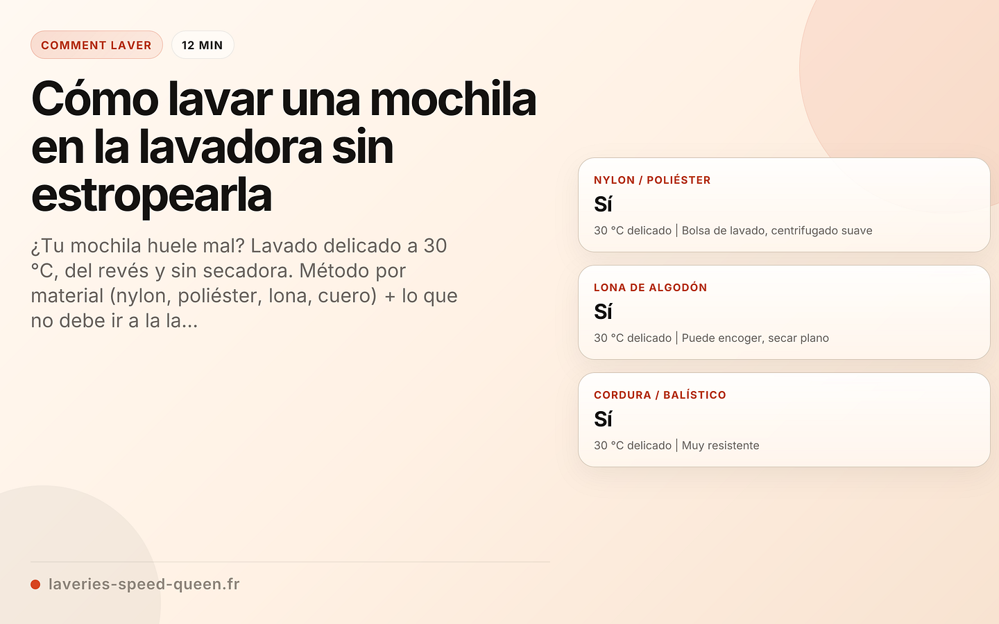 Cómo lavar una mochila en la lavadora sin estropearla