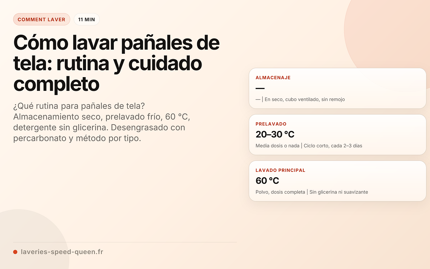 Cómo lavar pañales de tela: rutina y cuidado completo