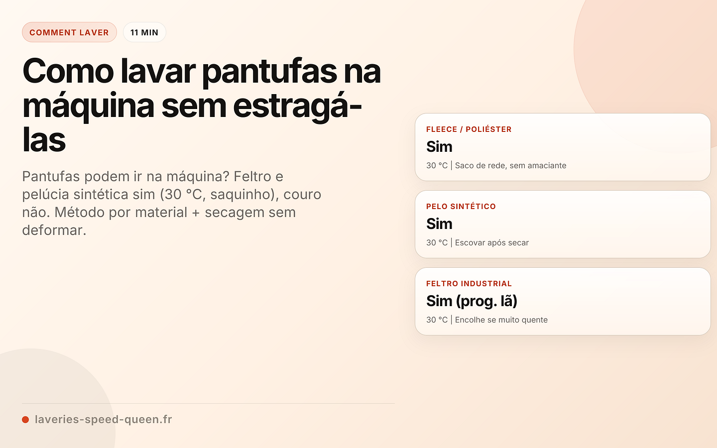 Lavabilidade por tipo de pantufa