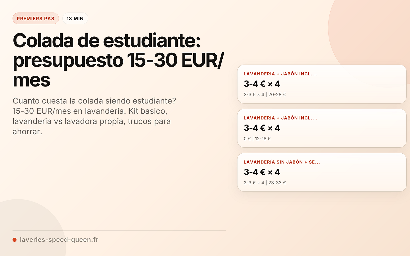 Colada de estudiante: presupuesto 15-30 EUR/mes