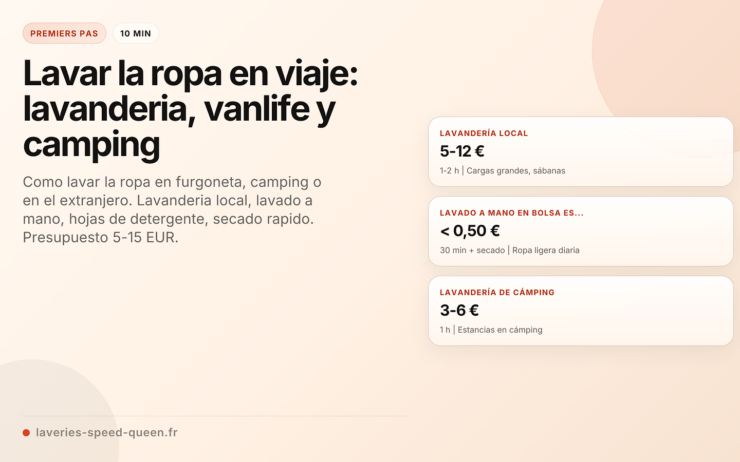 Lavar la ropa en viaje: lavanderia, vanlife y camping