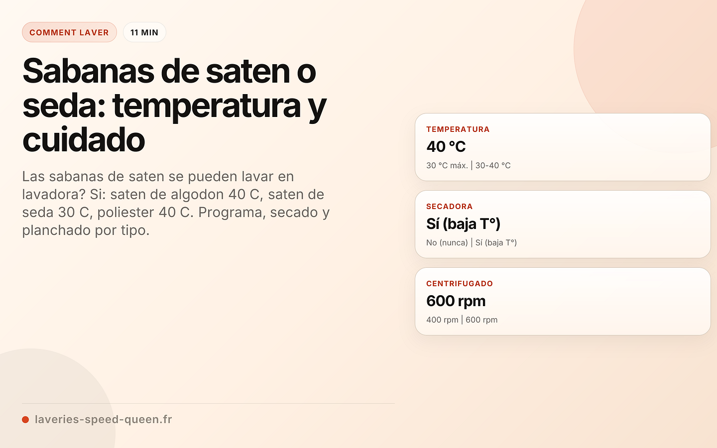 Sabanas de saten o seda: temperatura y cuidado