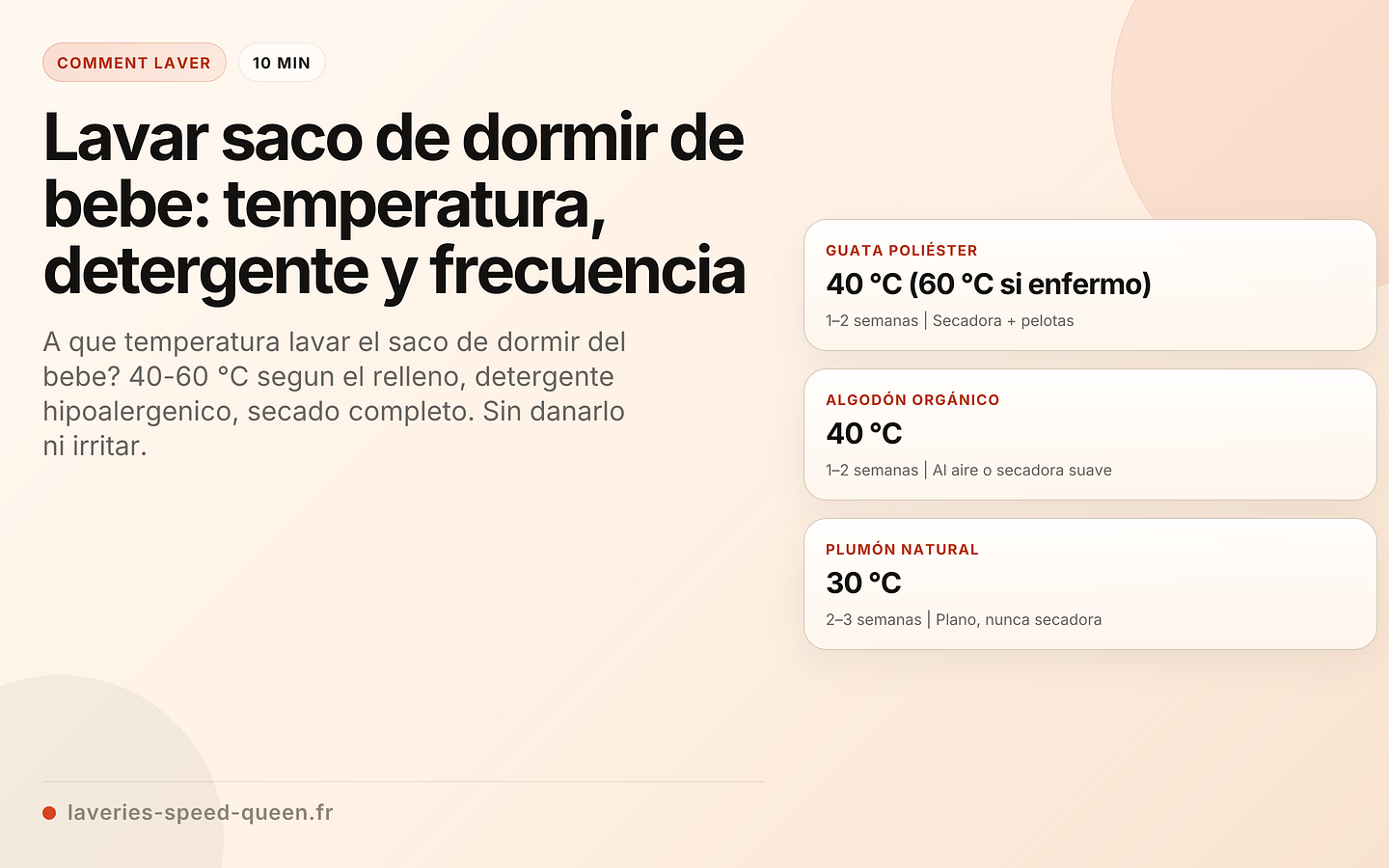 Lavar saco de dormir de bebe: temperatura, detergente y frecuencia