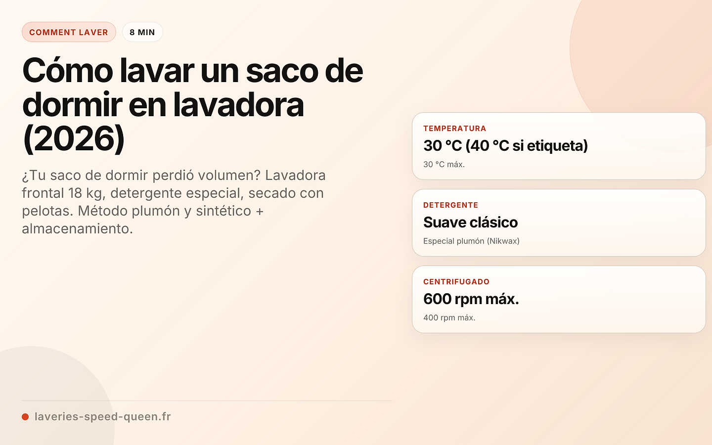 Cómo lavar un saco de dormir en lavadora (2026)