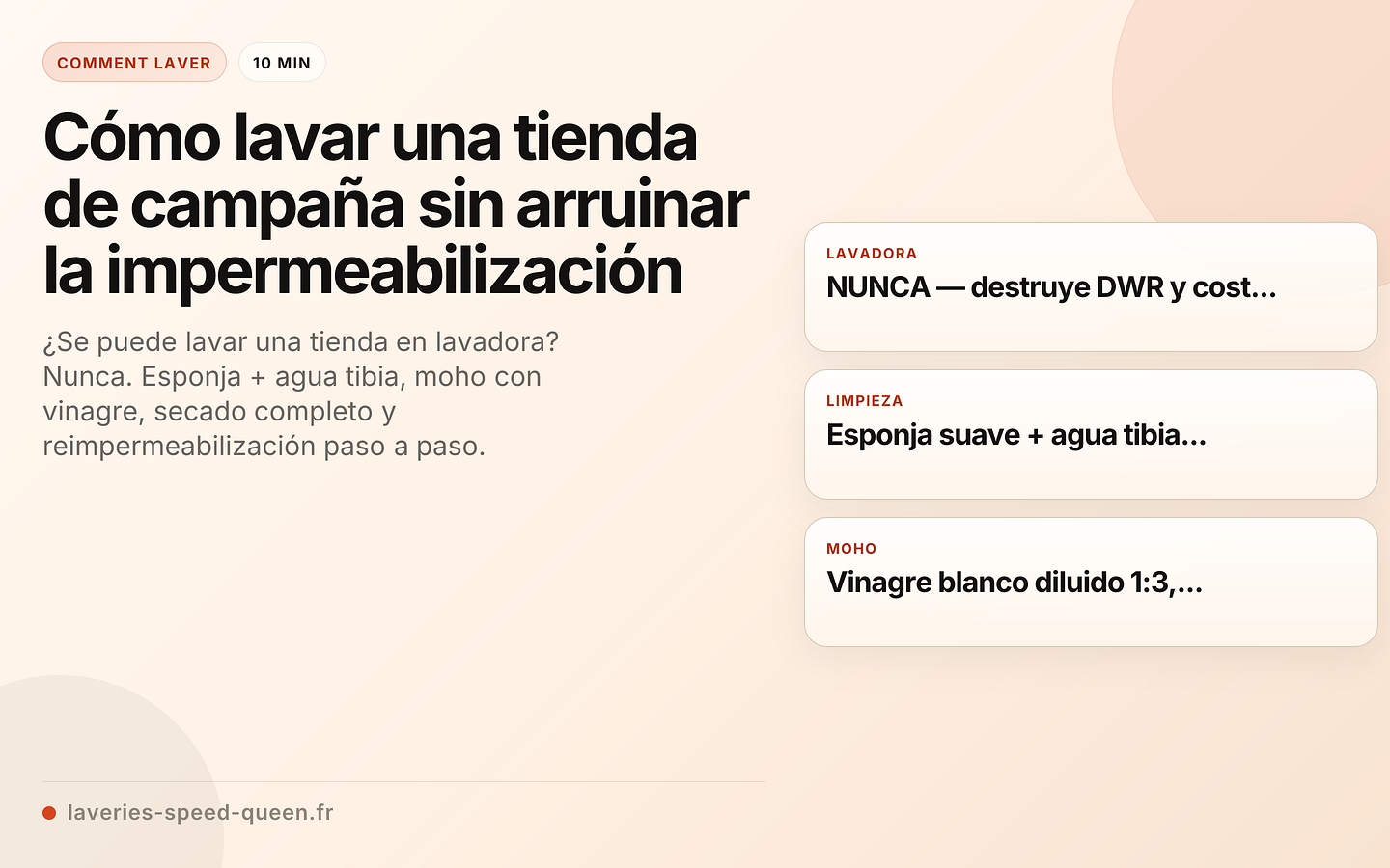 Cómo lavar una tienda de campaña sin arruinar la impermeabilización