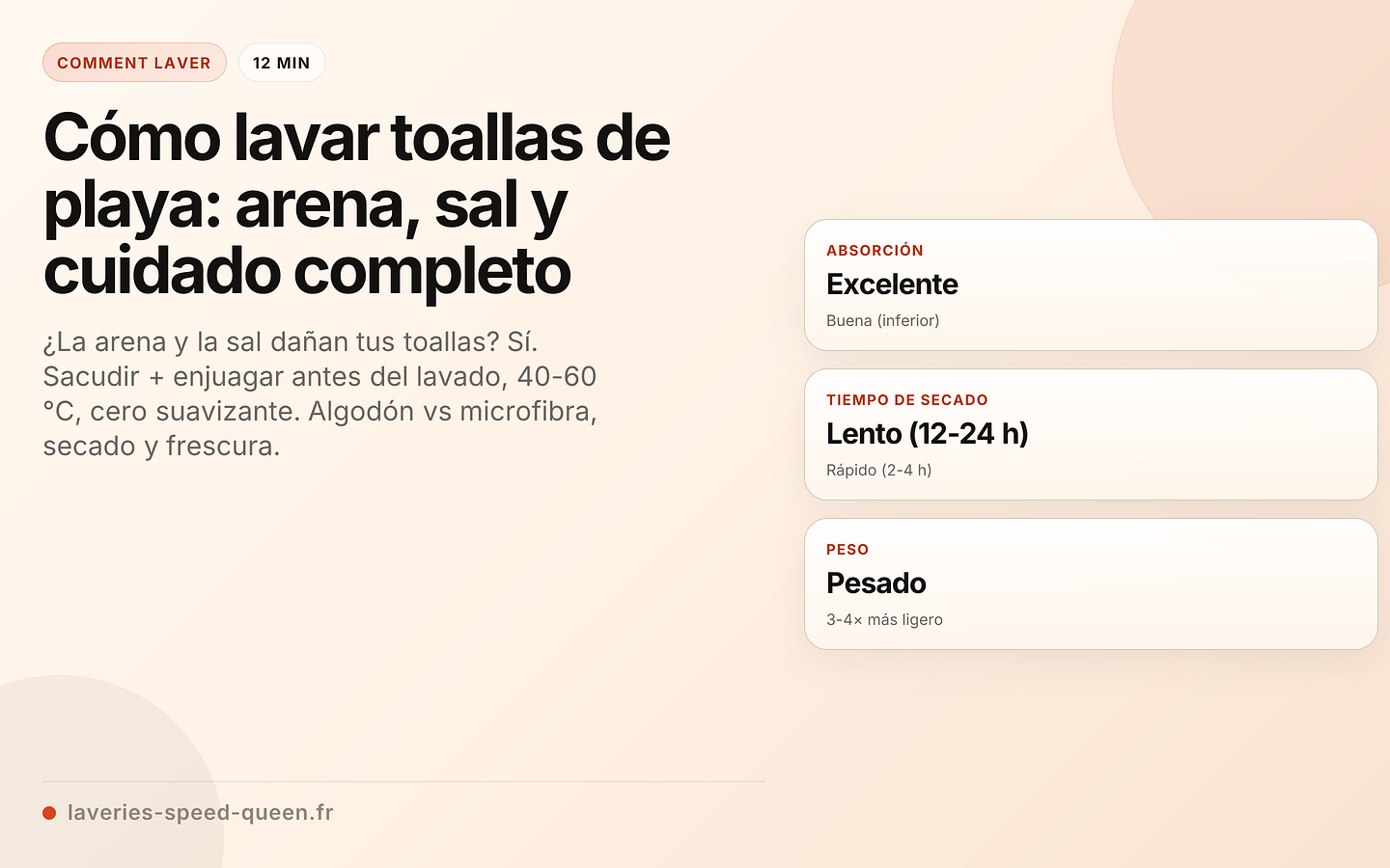 Cómo lavar toallas de playa: arena, sal y cuidado completo