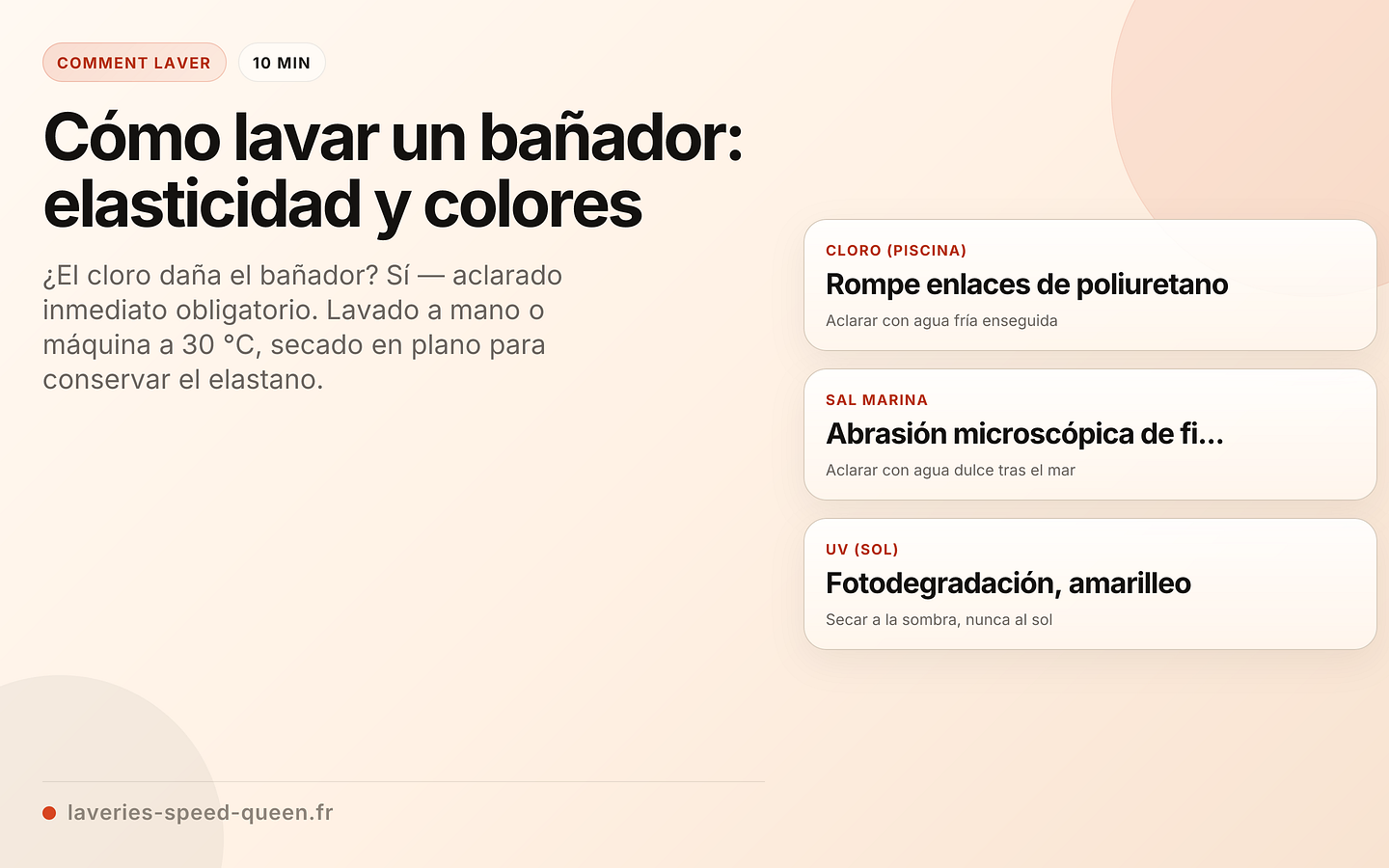Cómo lavar un bañador: elasticidad y colores