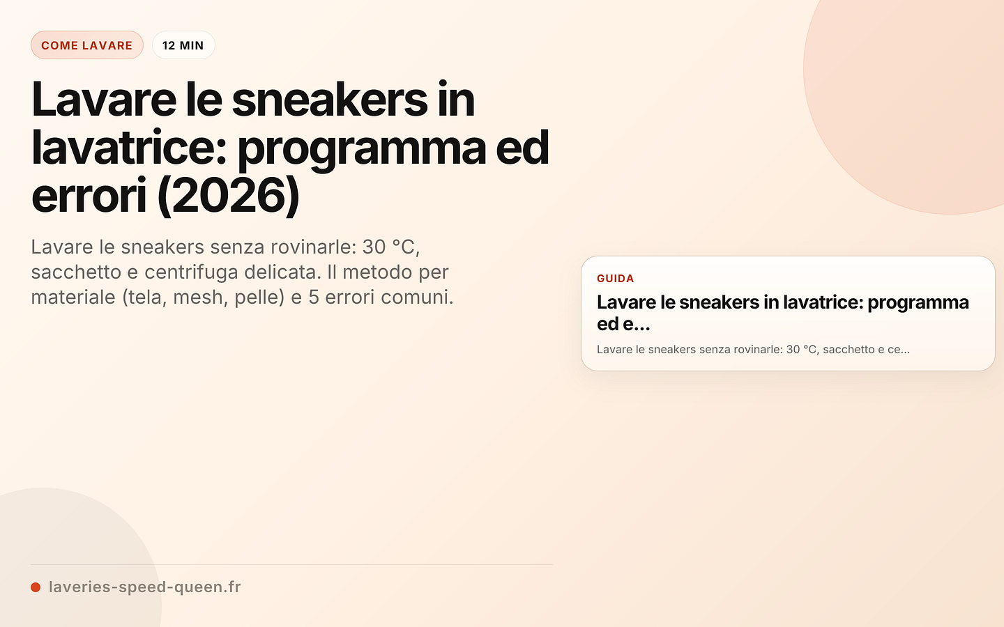 Lavaggio delle scarpe: programma per tipo