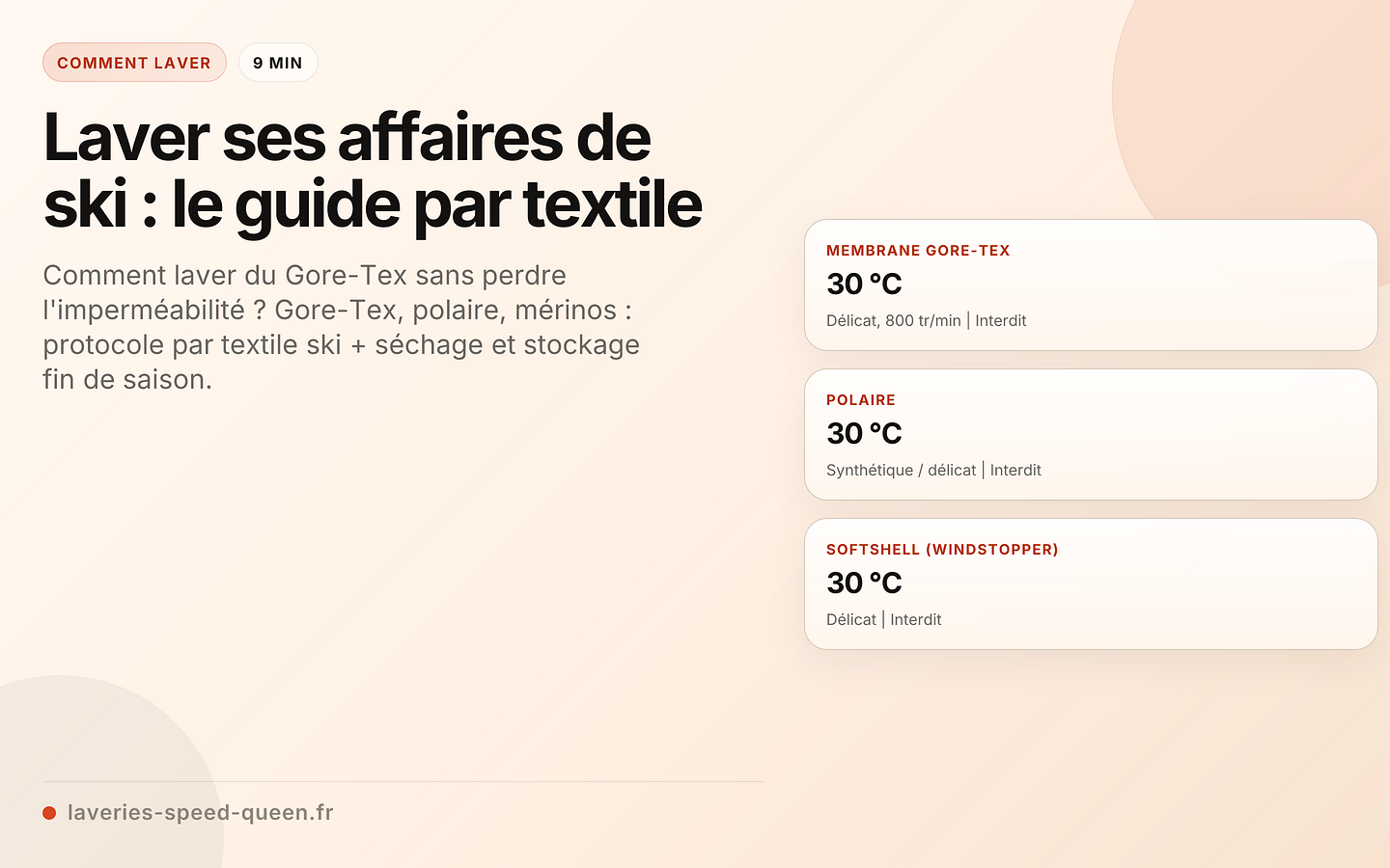Lavage par textile de ski