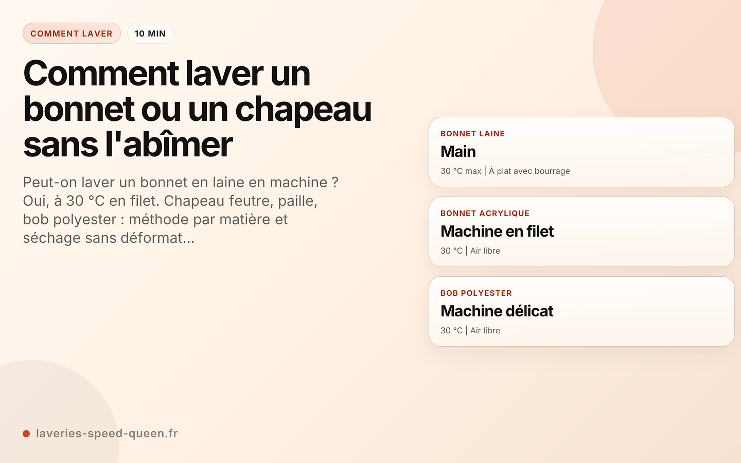 Comment laver un bonnet ou un chapeau sans l'abîmer