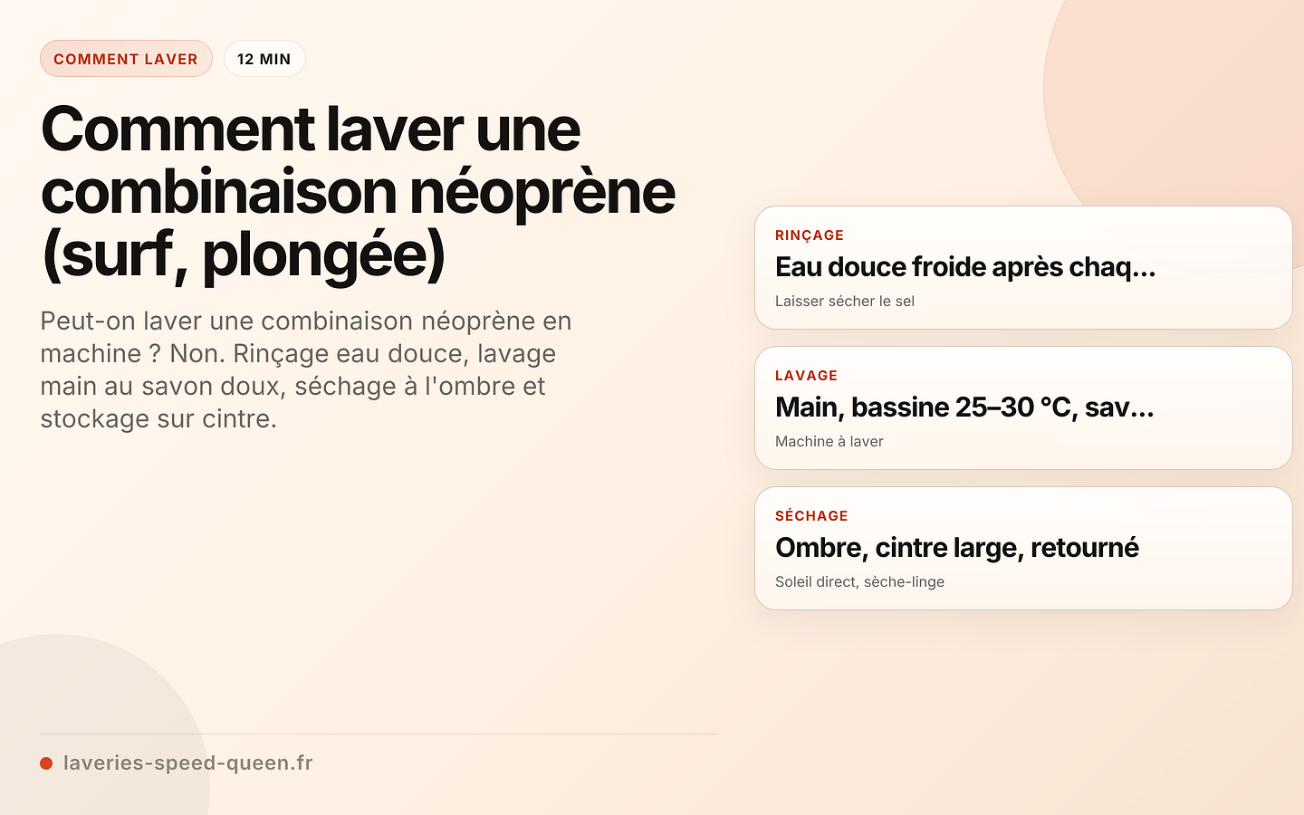 Comment laver une combinaison néoprène (surf, plongée)